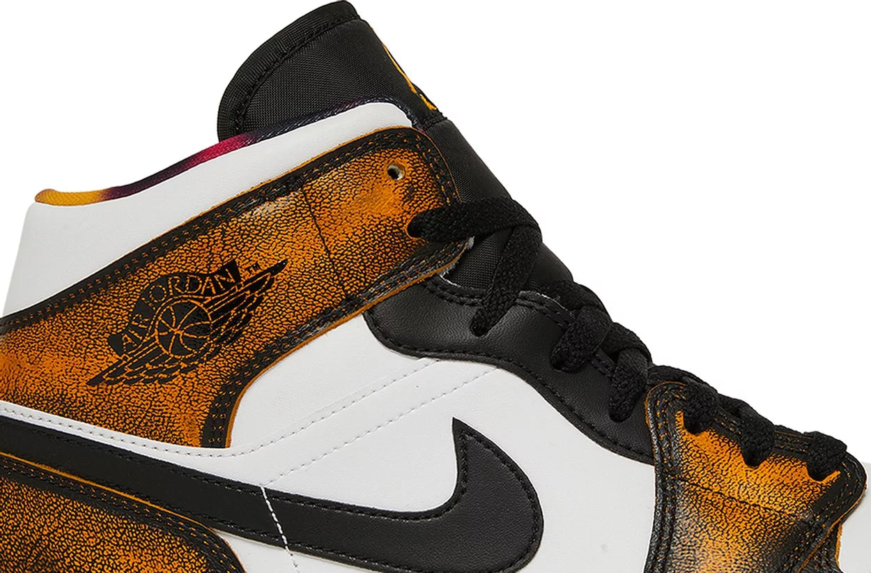 Jordan 1 Mid SE Orange Wear Away