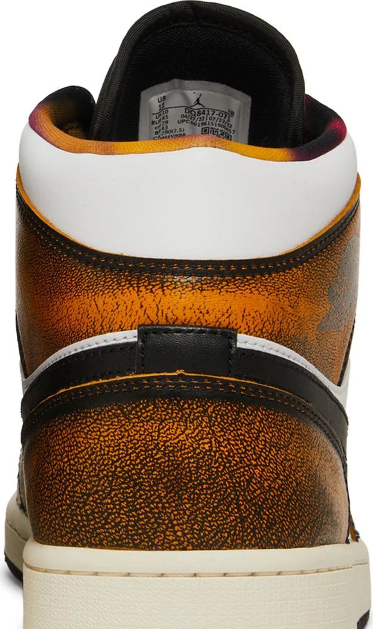 Jordan 1 Mid SE Orange Wear Away