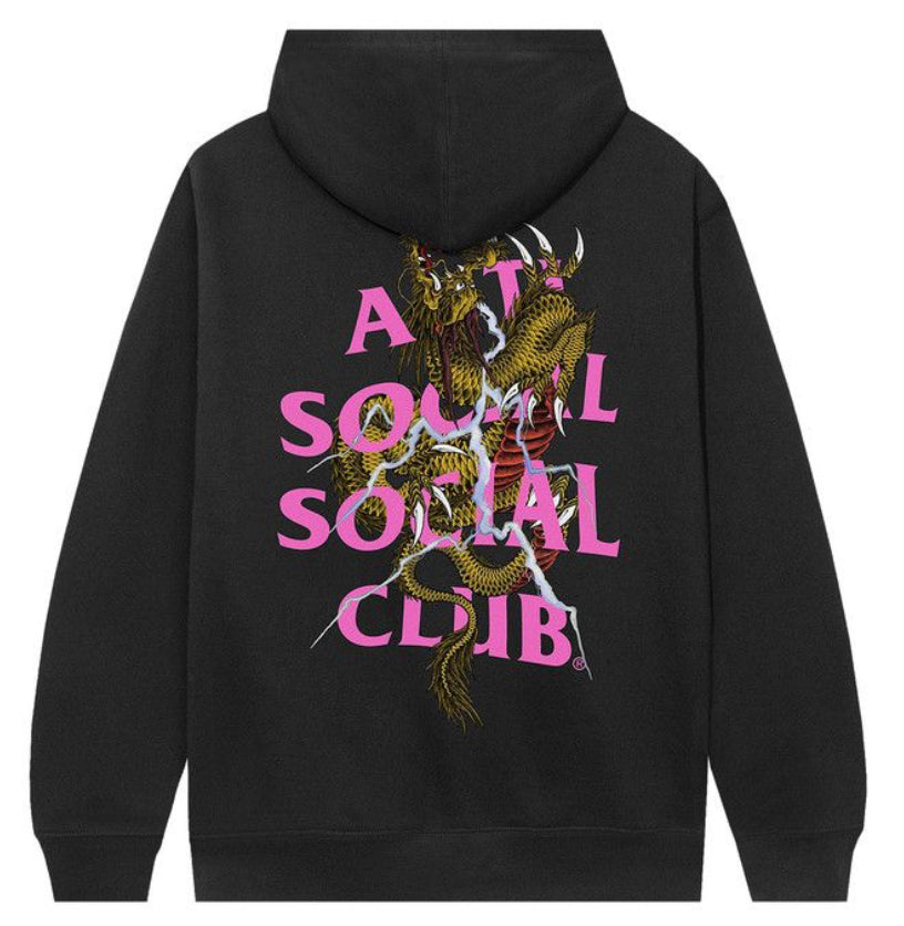 Anti Social Social Club Double Dragon Hoodie Black