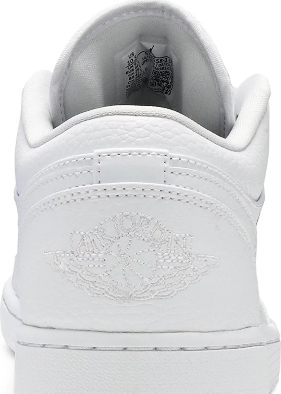 Jordan 1 Low Triple White Tumbled Leather