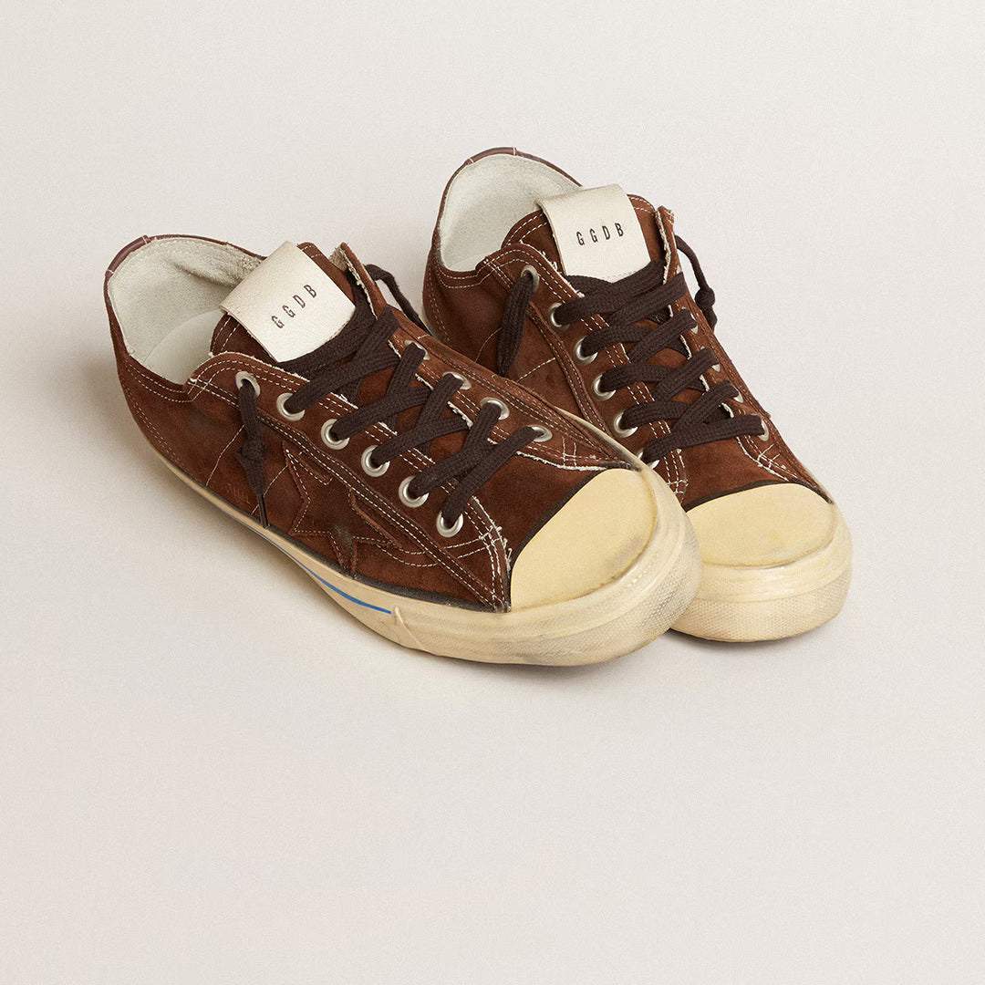 Golden Goose Golden Goose Wmns V-Star LTD 'Dark Brown White Stitching'