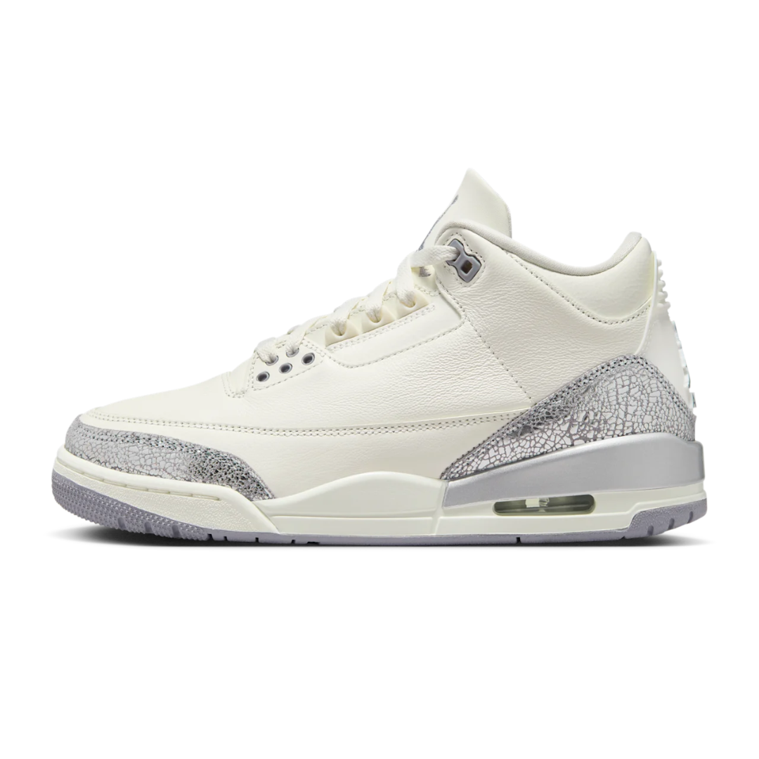 Nike Air Jordan 3 Retro Sail and Cement Grey (women)