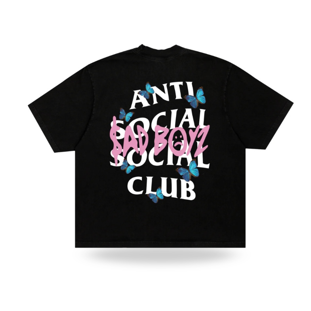Anti Social Social Club Sad and Anti Social Black