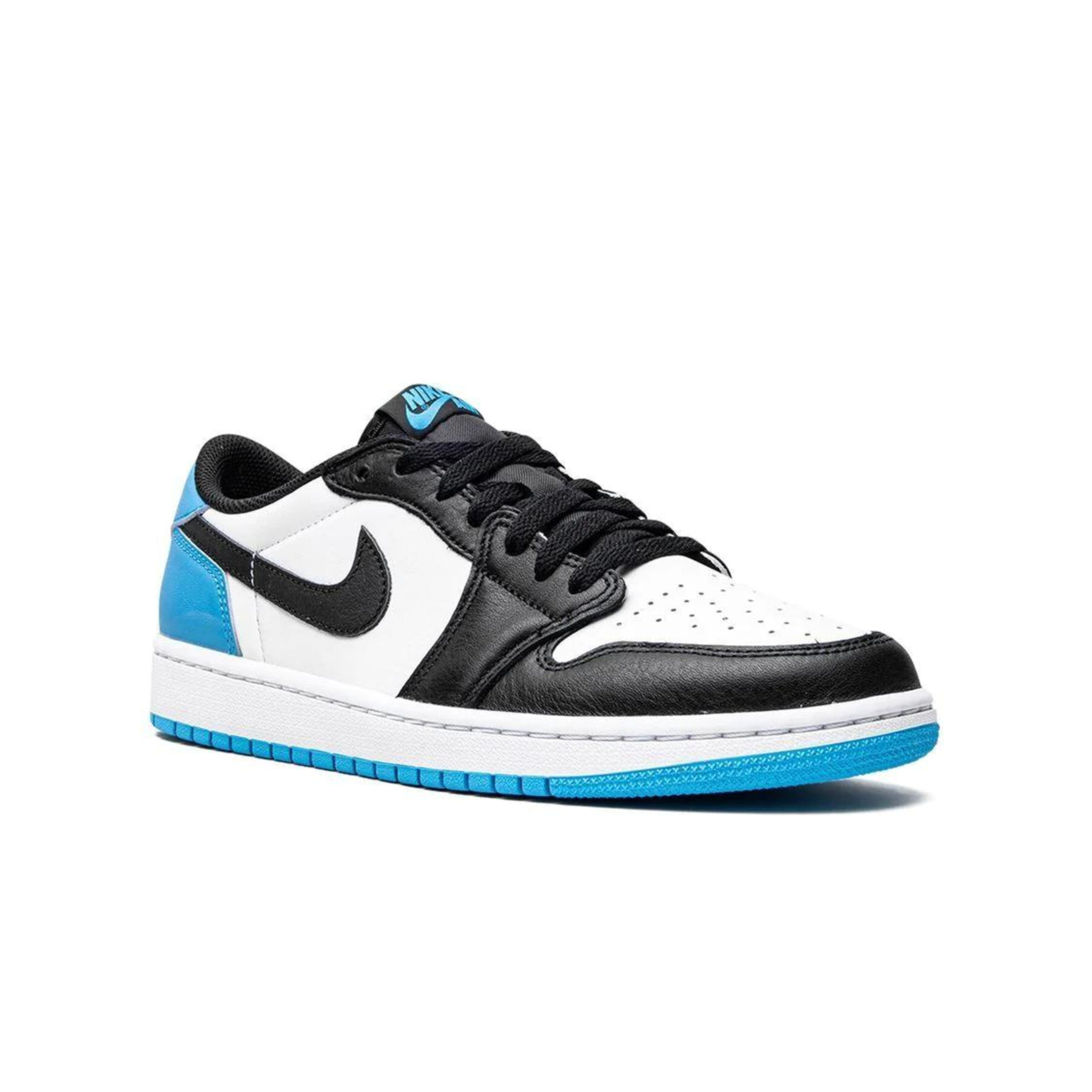 Jordan 1 Low Black Dark Powder Blue (Women's)