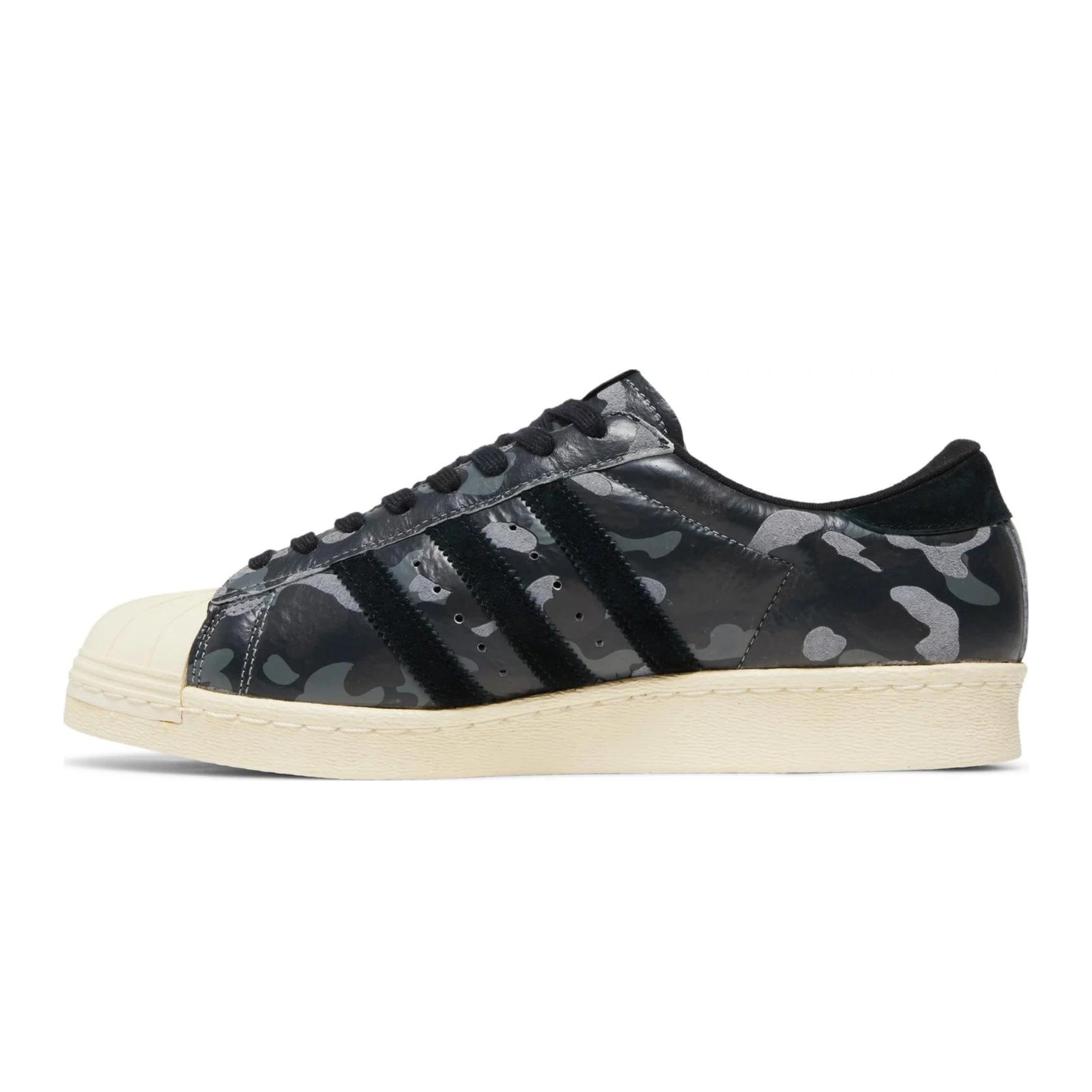 Adidas Superstar 80s Undefeated Bape Black Camo