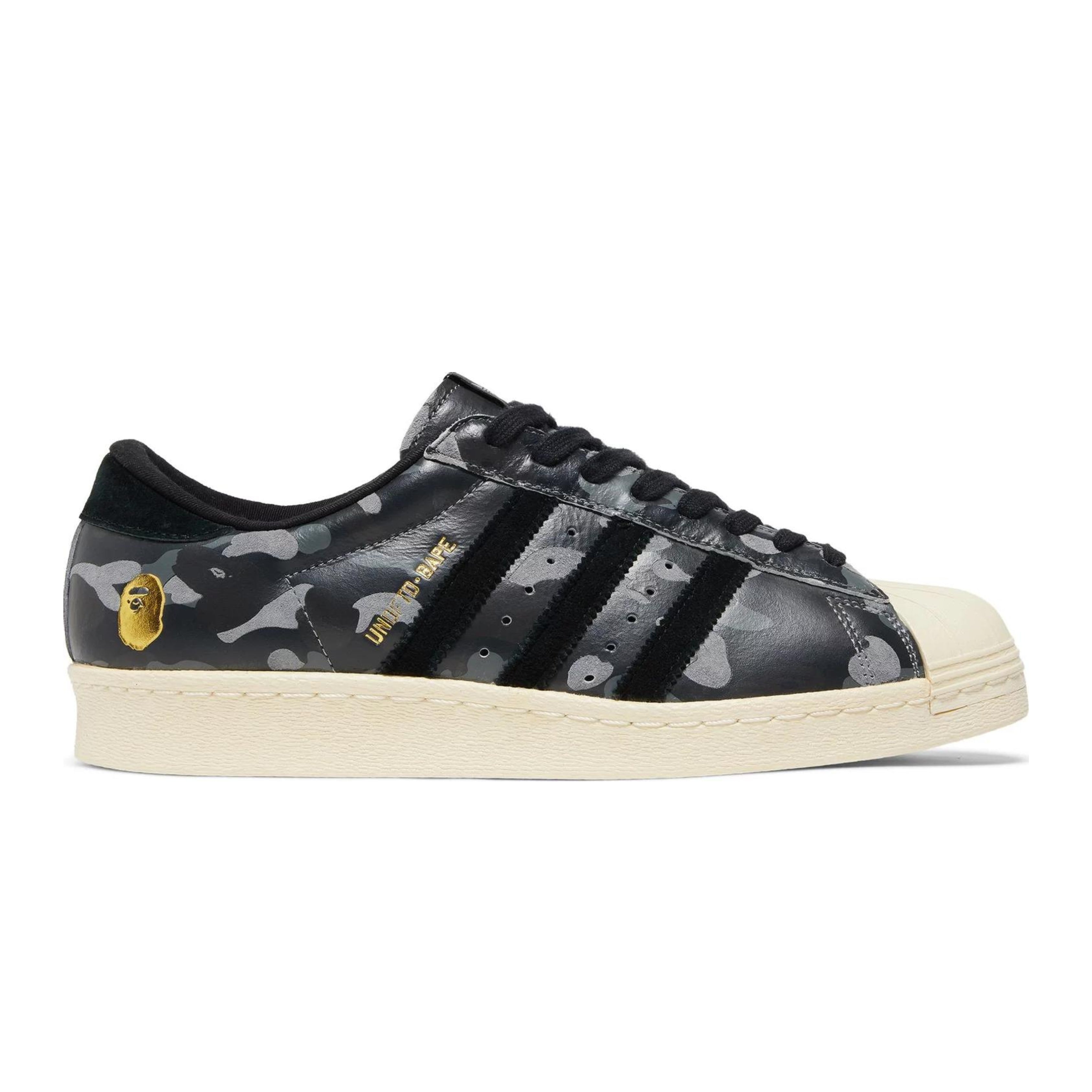 Adidas Superstar 80s Undefeated Bape Black Camo