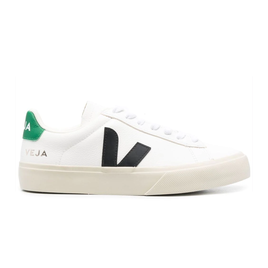 Veja Veja Campo Chromefree Leather White Black Emeraude