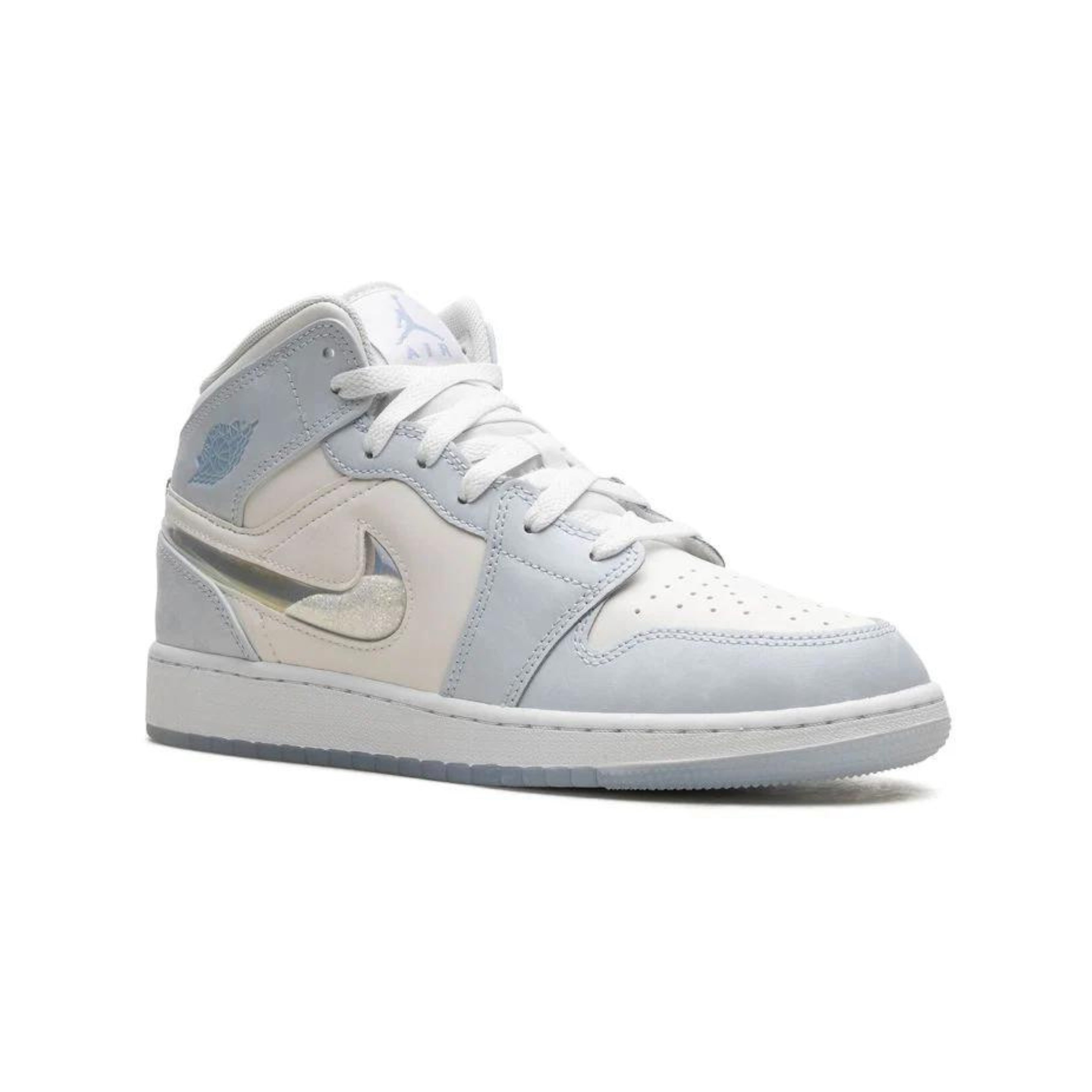 Nike Air Jordan 1 Mid SE Glitter Swoosh (GS)