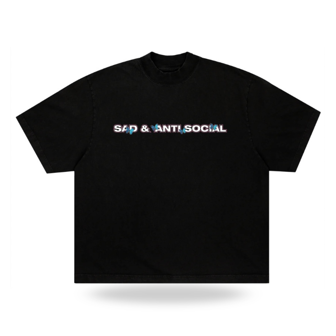 Anti Social Social Club Sad and Anti Social Black