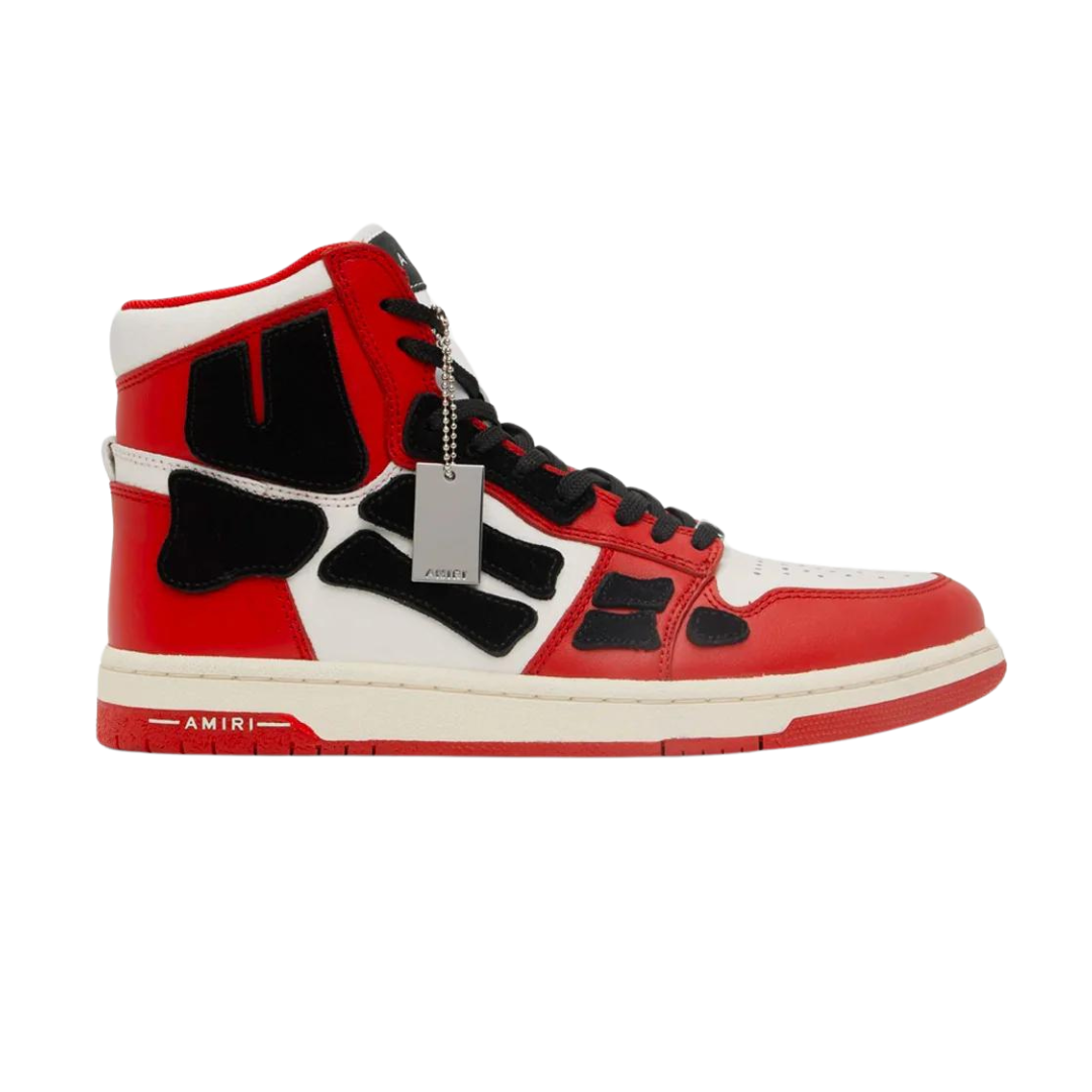 AMIRI Skel Hi-Top Sneakers red / white / black