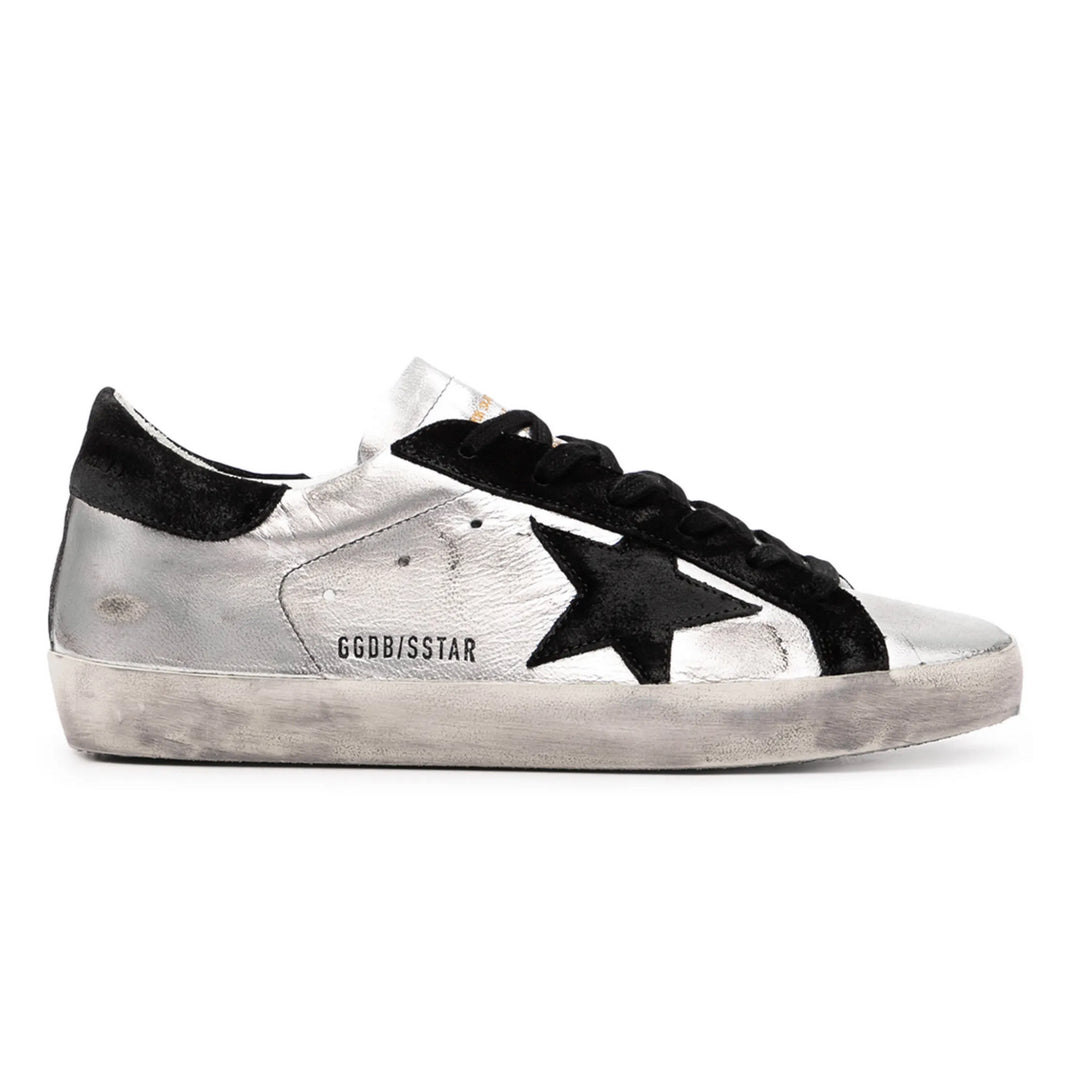 Golden Goose Super-Star Silver Black