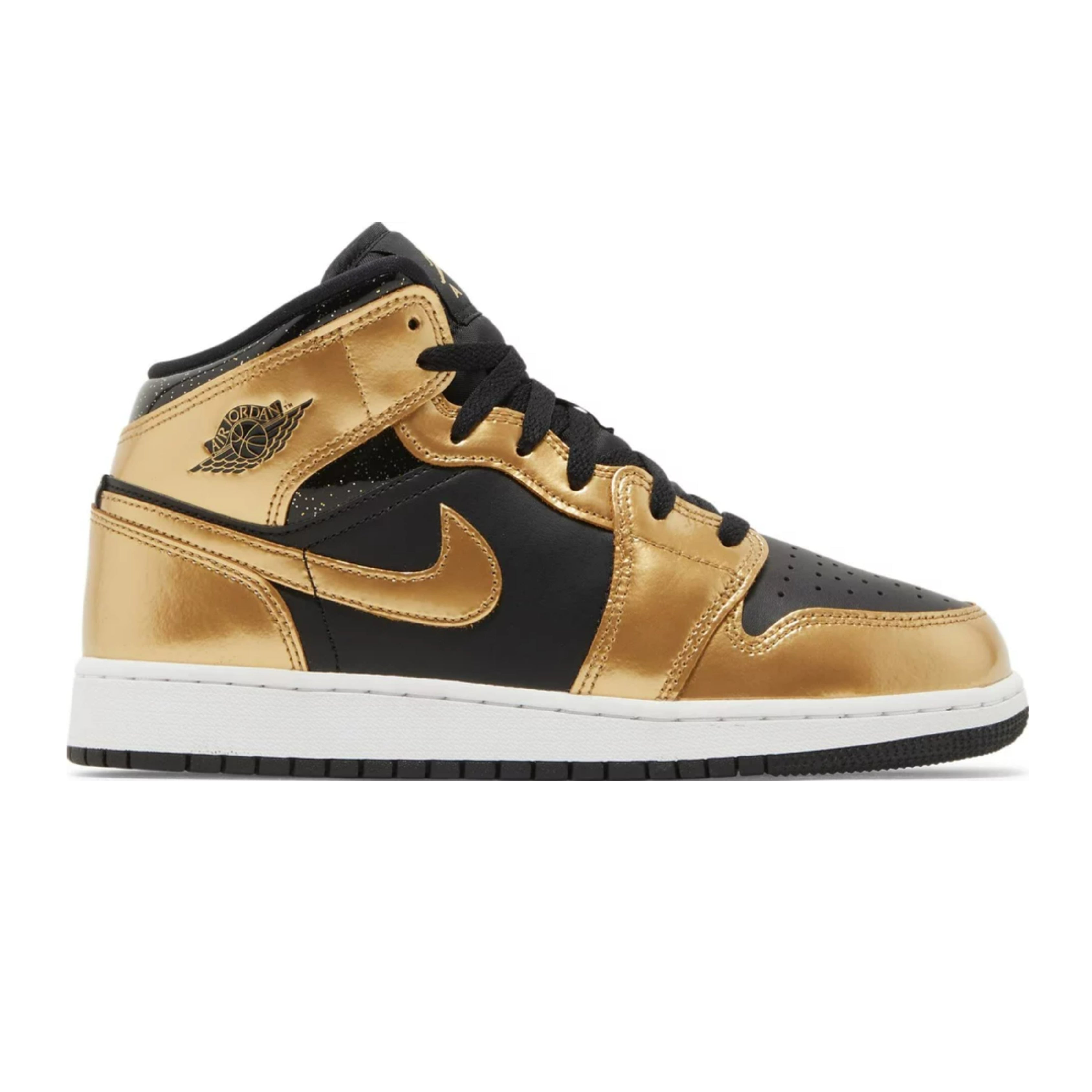 Jordan 1 Mid SE Metallic Gold Black (GS)