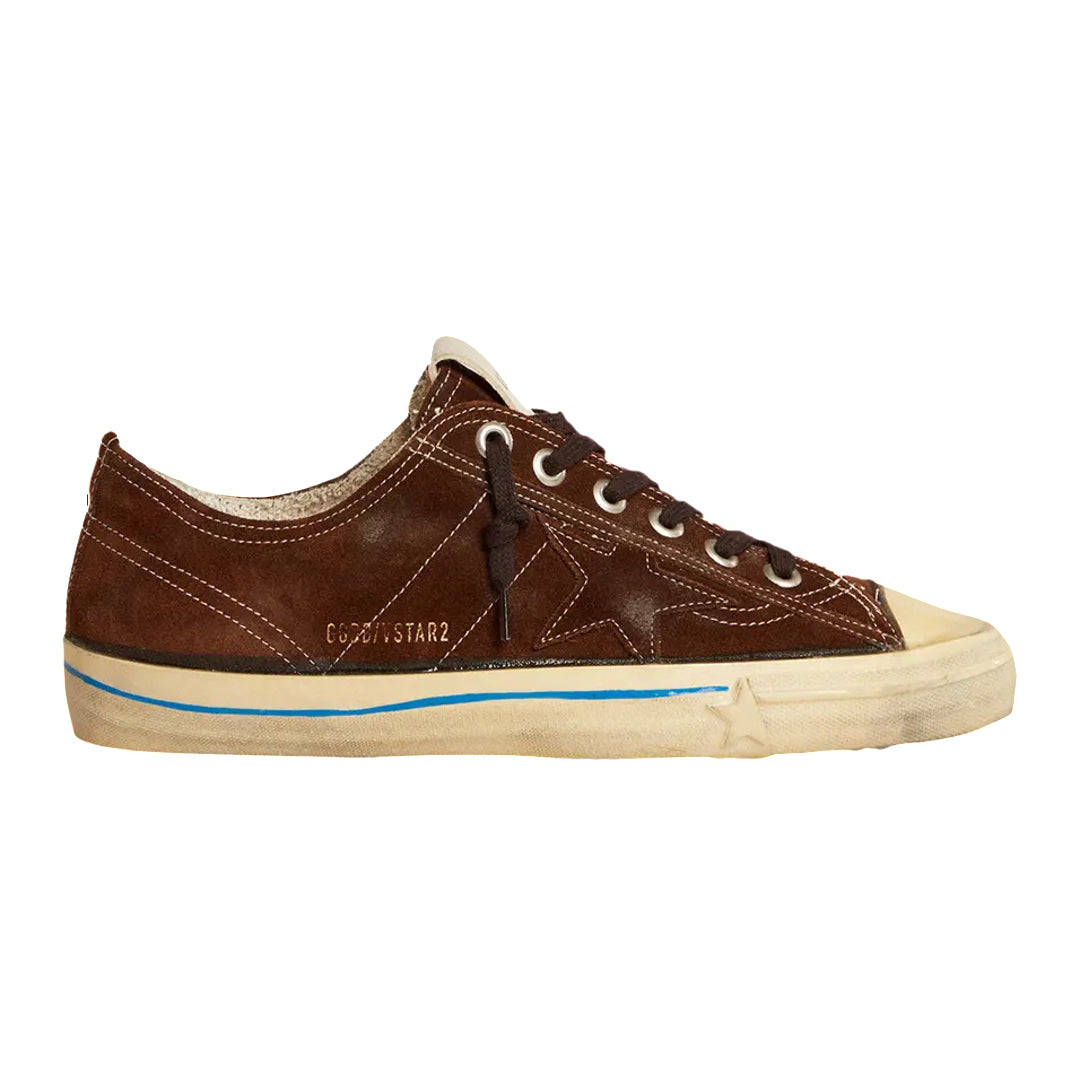 Golden Goose Golden Goose Wmns V-Star LTD 'Dark Brown White Stitching'