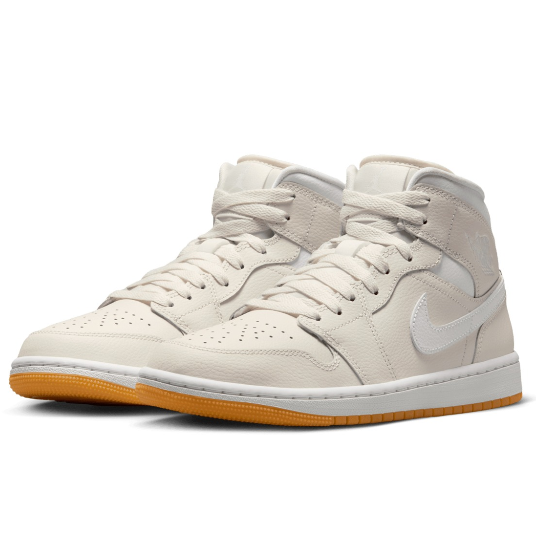 Jordan 1 Mid Beige/Blanco