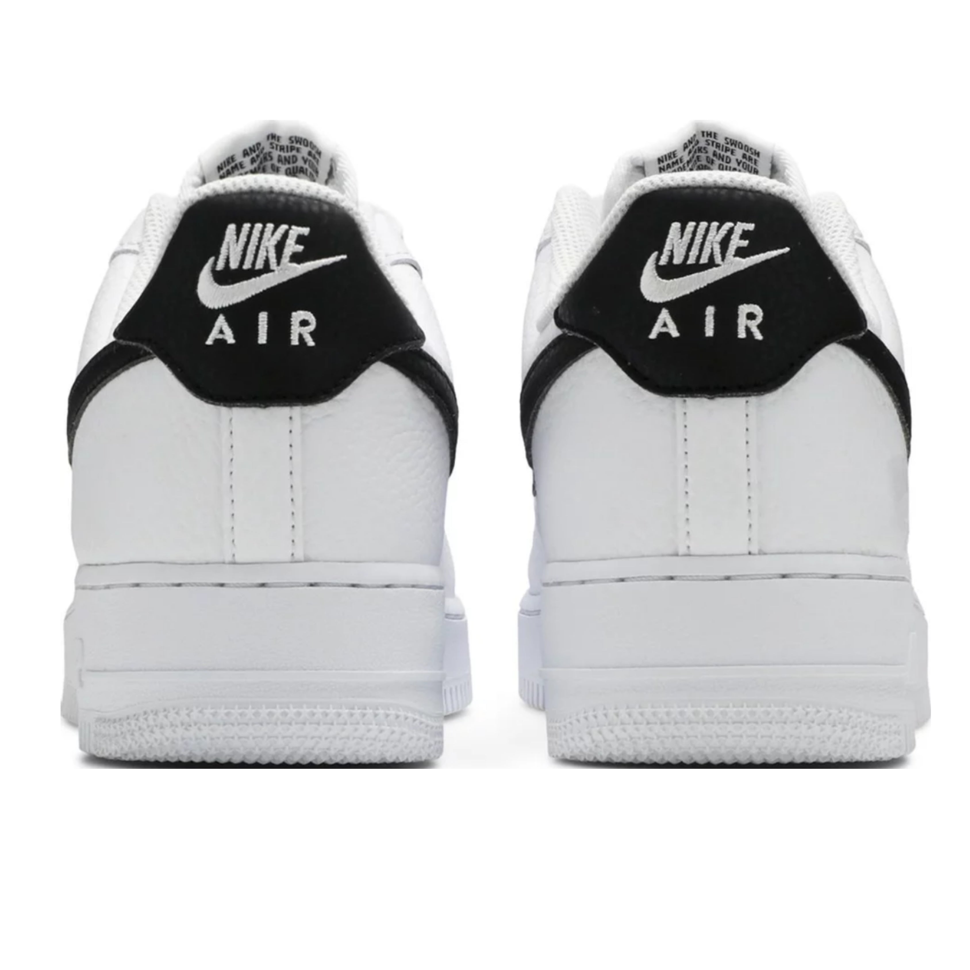 Nike Air Force 1 Low '07  White Black Pebbled Leather