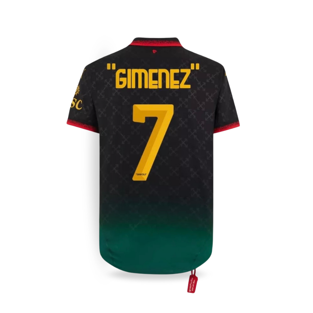 Puma Off-White X AC Milan Authentic Jersey Black Power Green