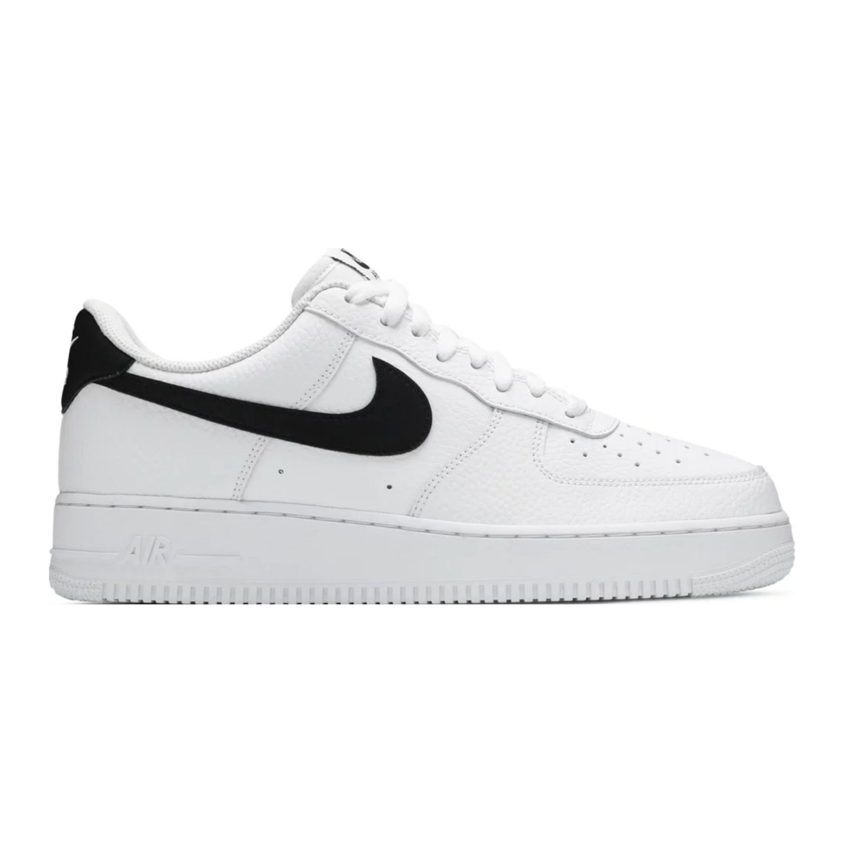 Nike Air Force 1 Low '07  White Black Pebbled Leather