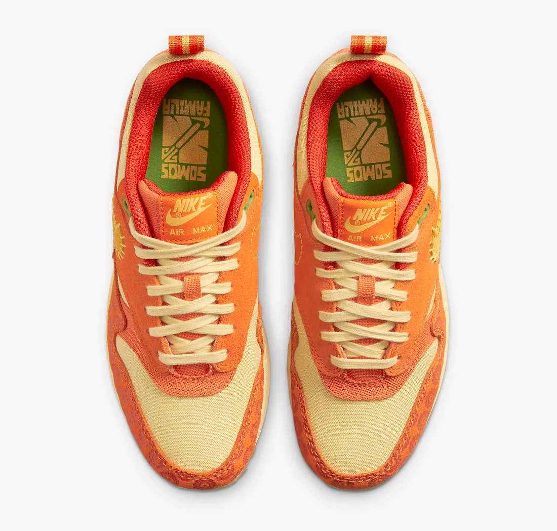 Nike Air Max 1 Somos Familia (W) ORANGE/CREAM/YELLOW-GREEN