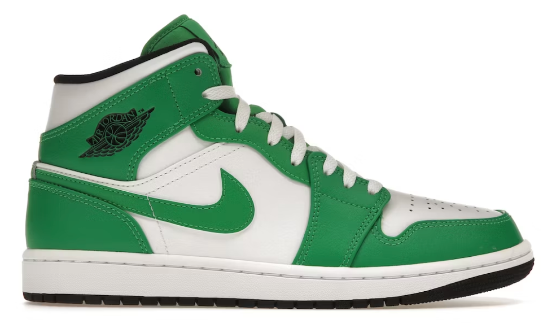 Jordan 1 Mid Lucky Green LUCKY GREEN/BLACK/WHITE