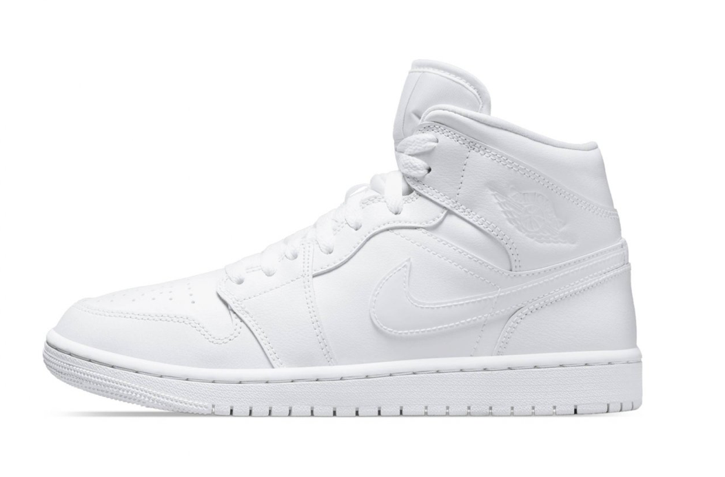 Jordan 1 Mid White Snakeskin