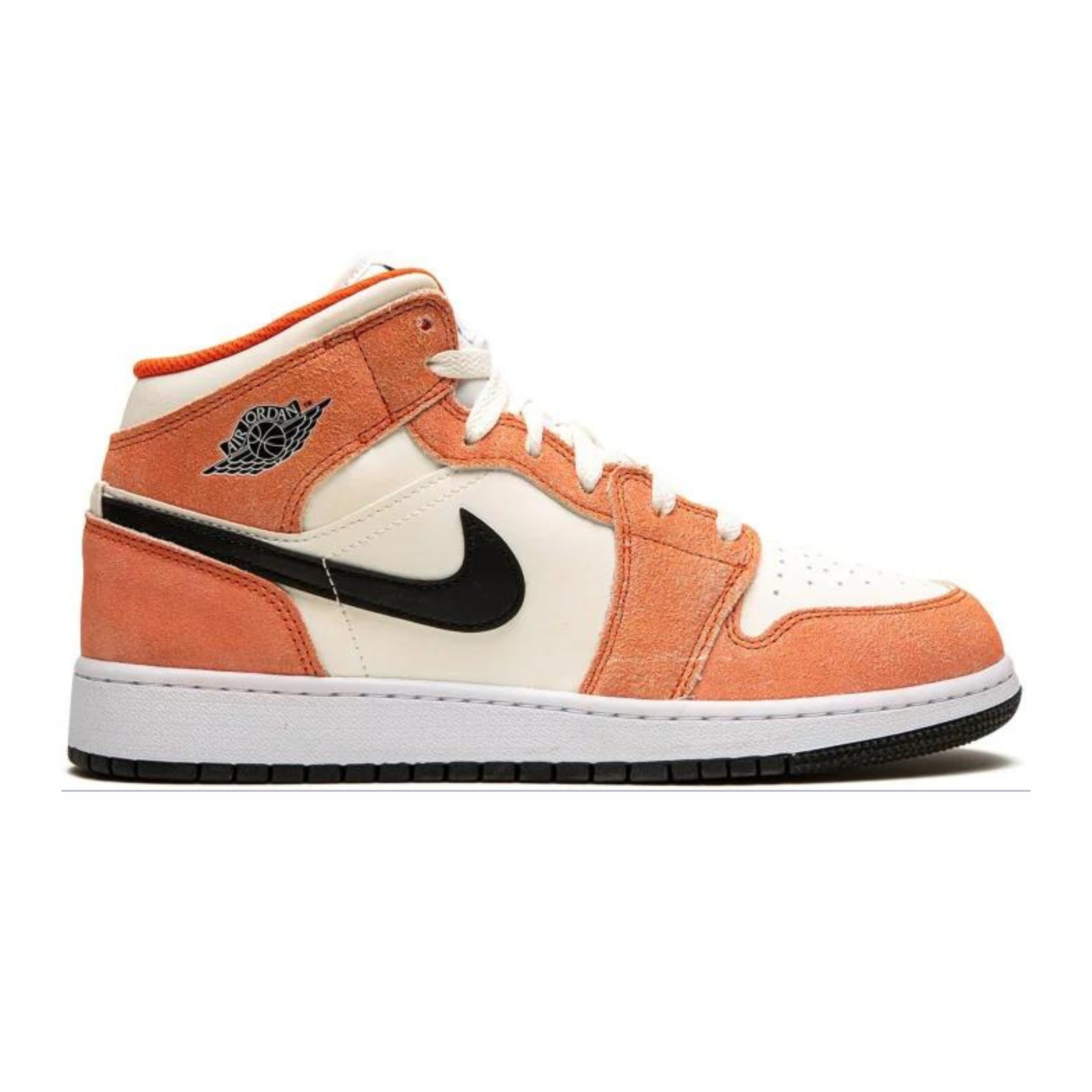 Jordan  1 Mid Orange Suede (GS) TEAM ORANGE/SAIL/WHITE/BLACK