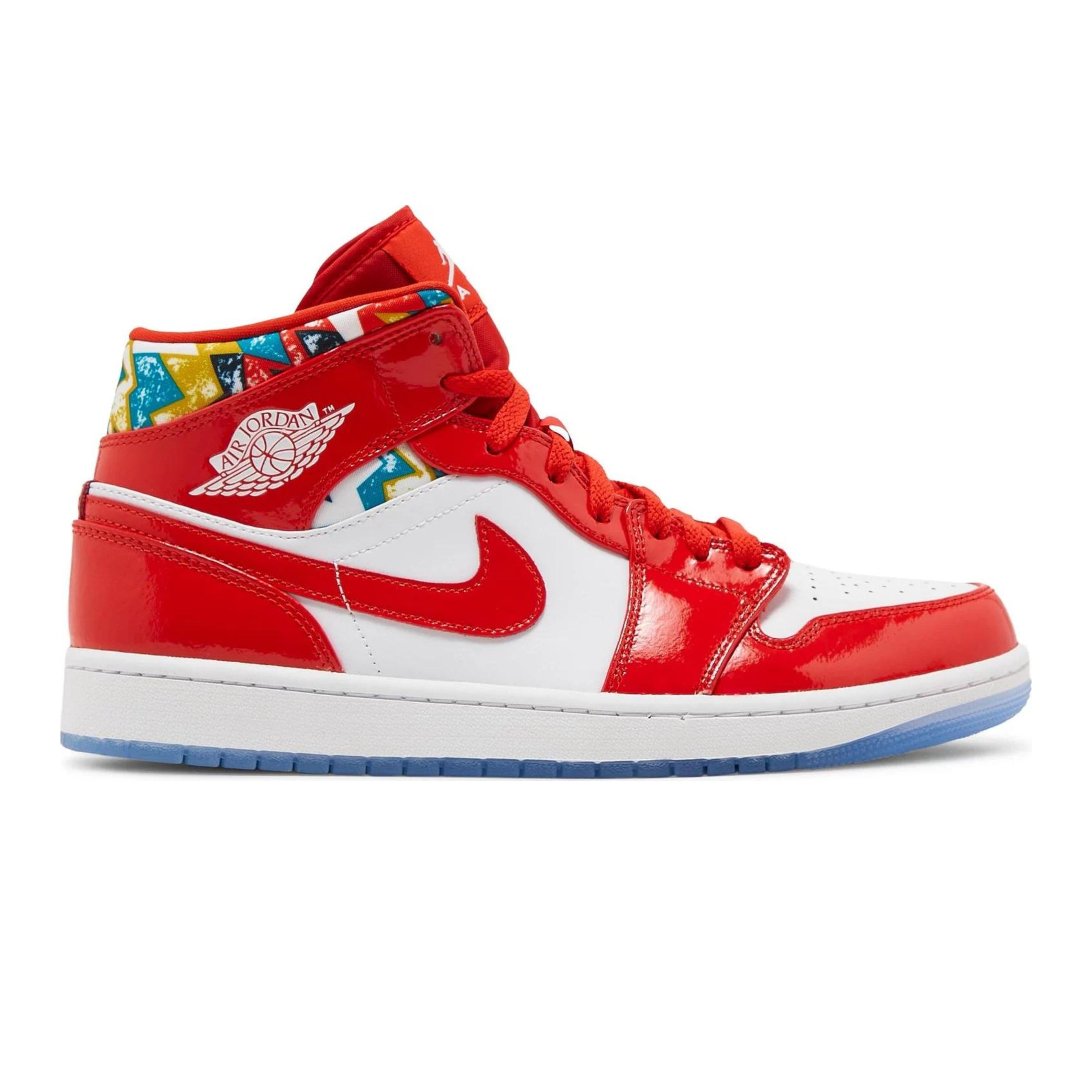 Jordan  1 Mid Barcelona Sweater Red Patent