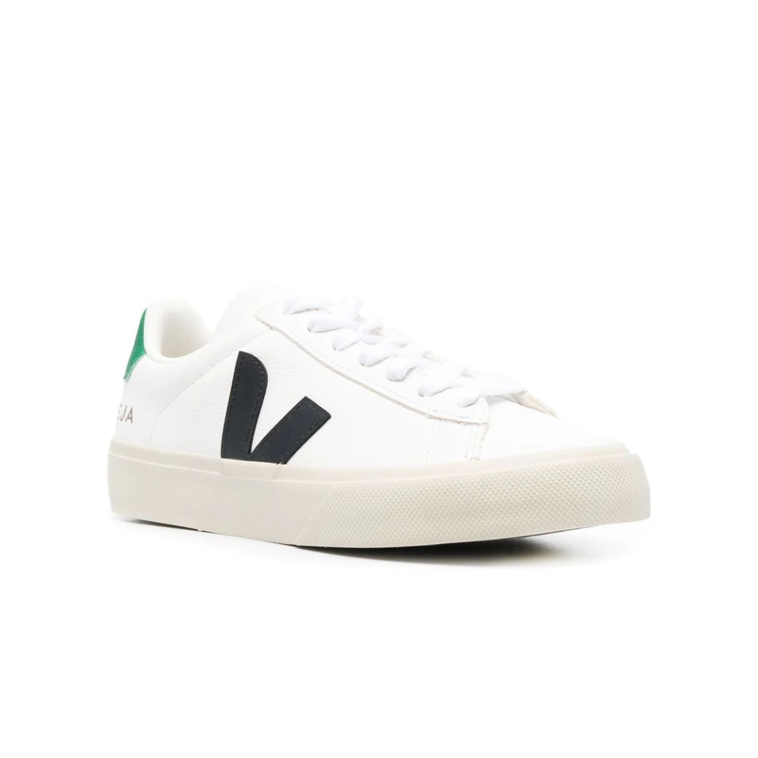 Veja Veja Campo Chromefree Leather White Black Emeraude