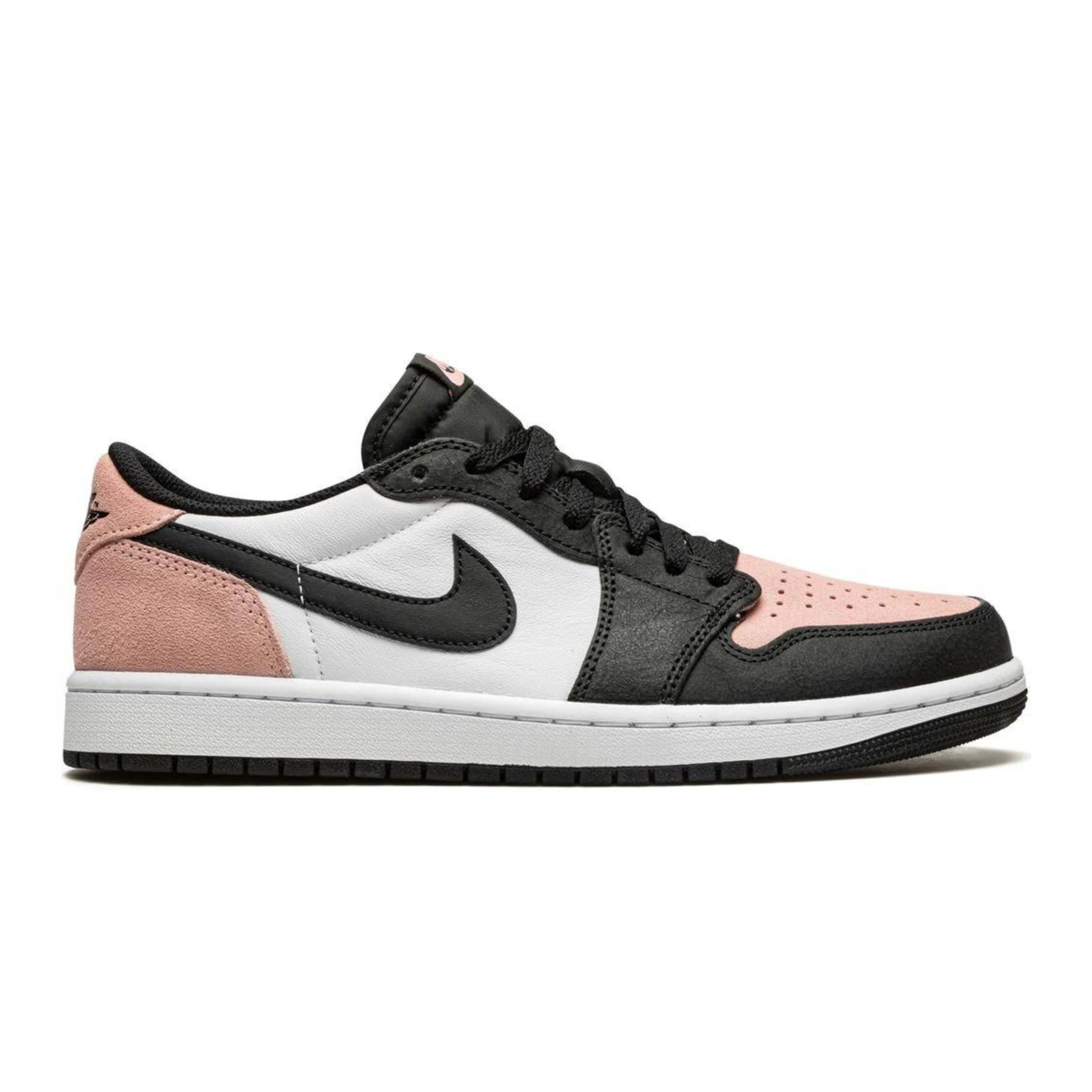 Nike Jordan 1 Low Bleached Coral  BLACK/BLEACHED CORAL-WHITE-GREY FOG