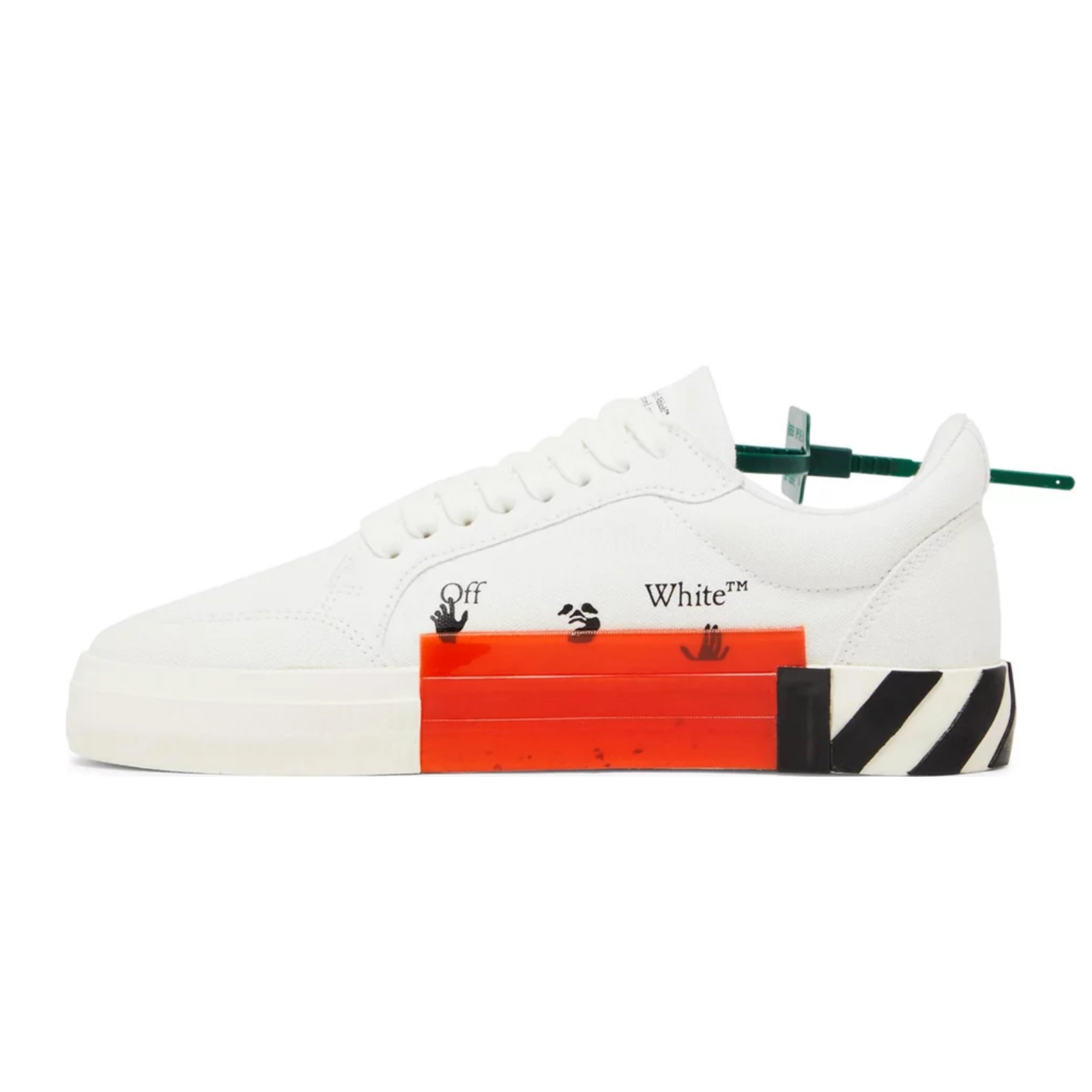 Off-White Vulc Low Canvas White Red Arrow Black