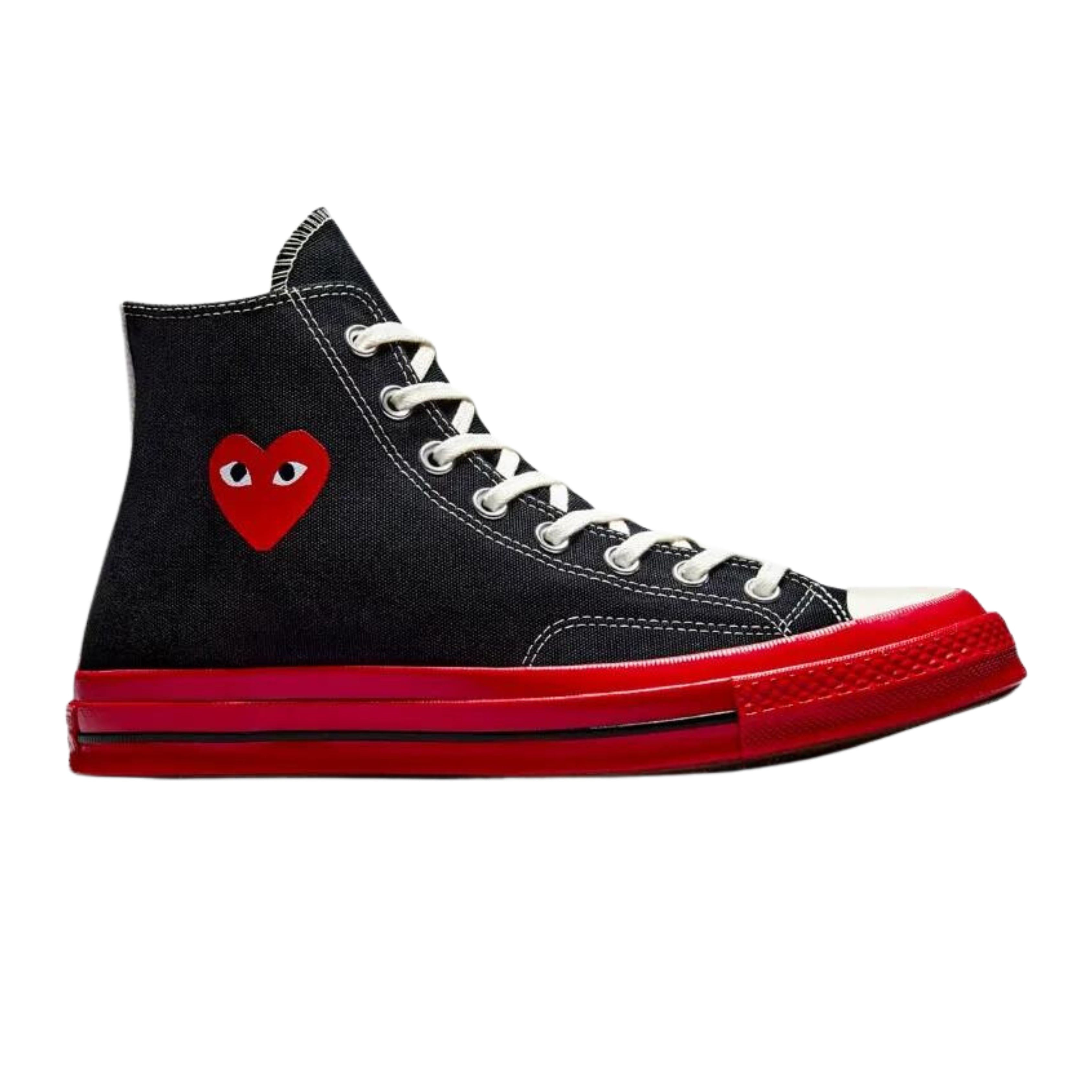 Converse Chuck Taylor All Star 70 Hi Comme des Garcons PLAY Black Red Midsole