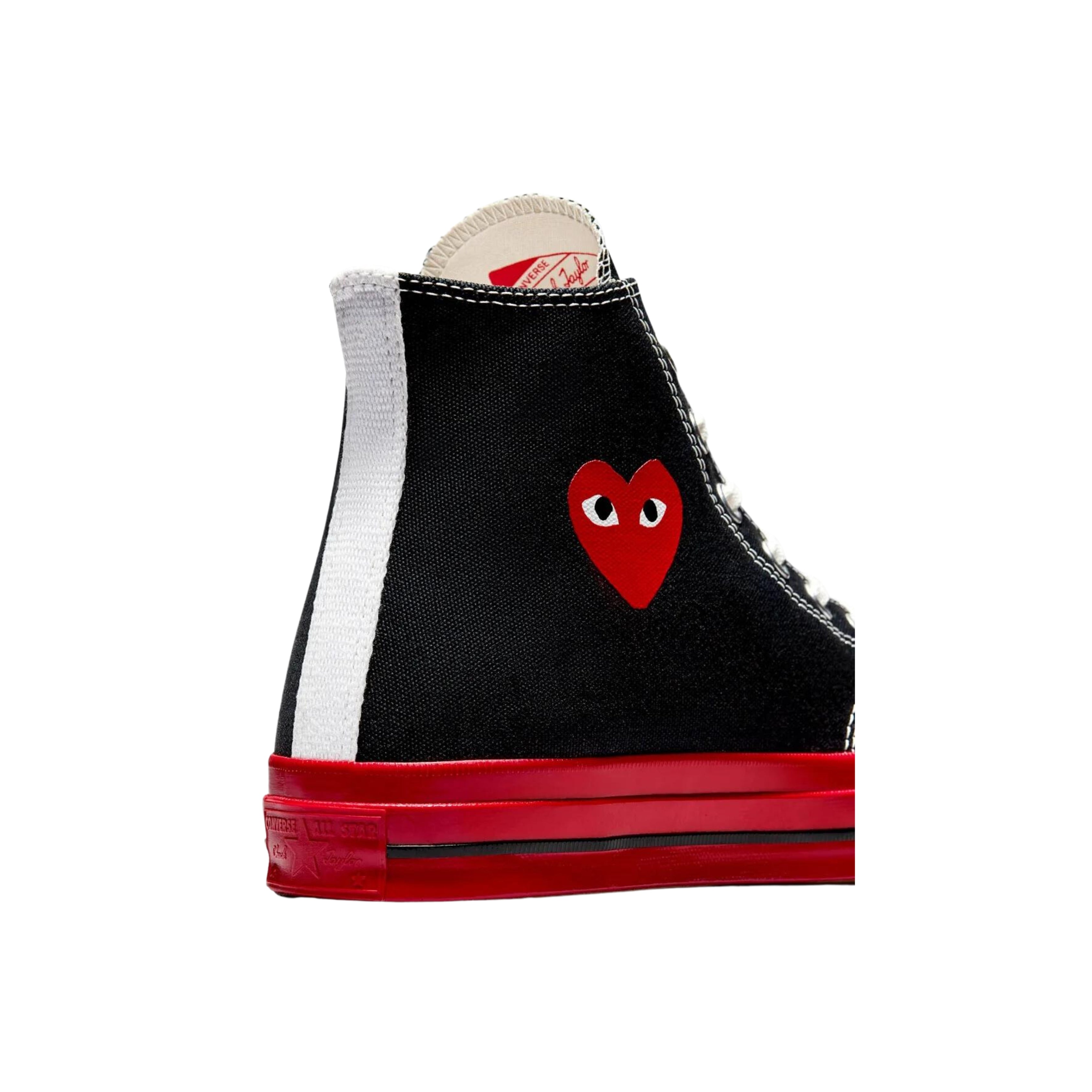 Converse Chuck Taylor All Star 70 Hi Comme des Garcons PLAY Black Red Midsole